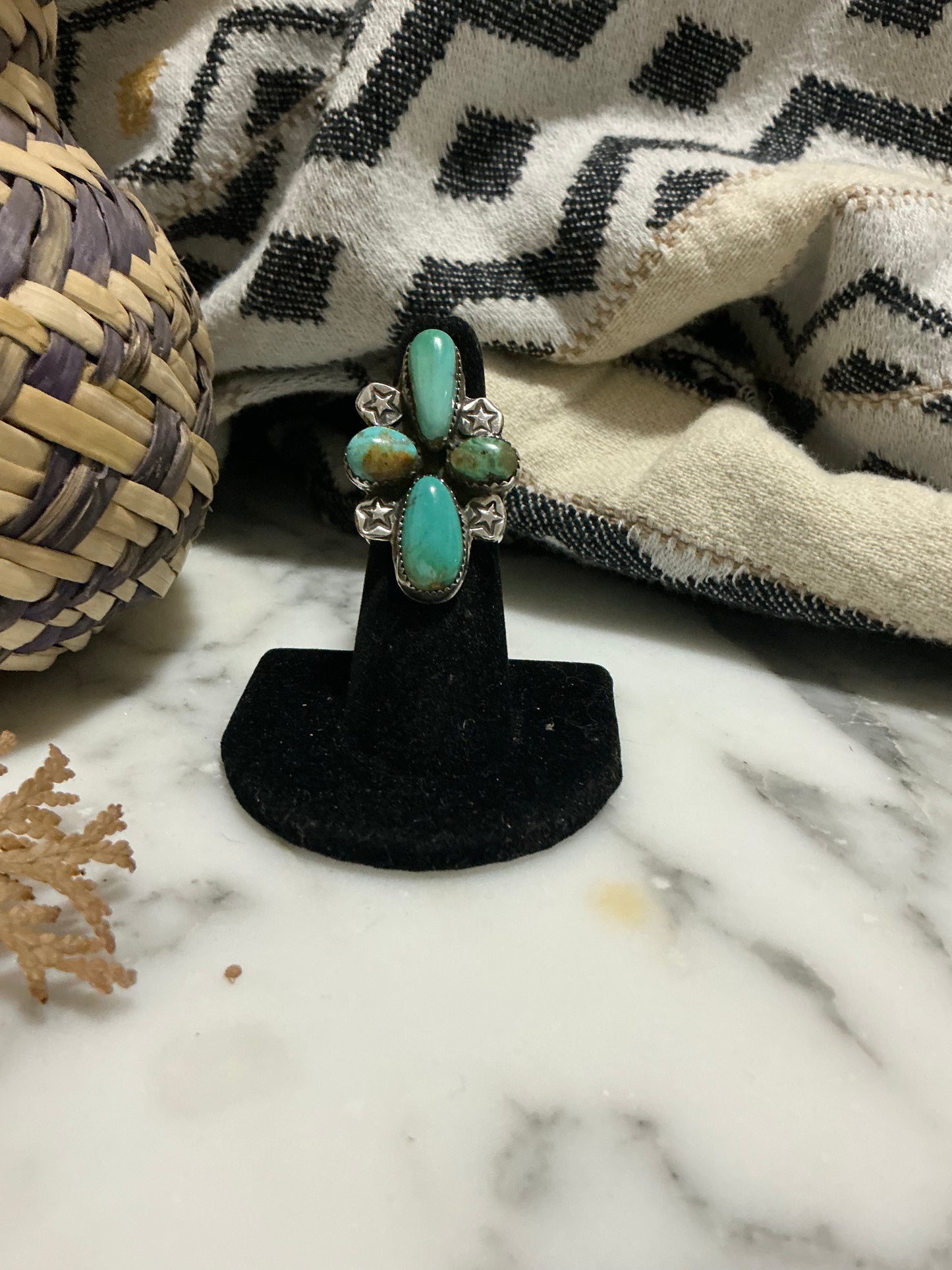 Sterling Silver Ring with Carico Lake Turquoise