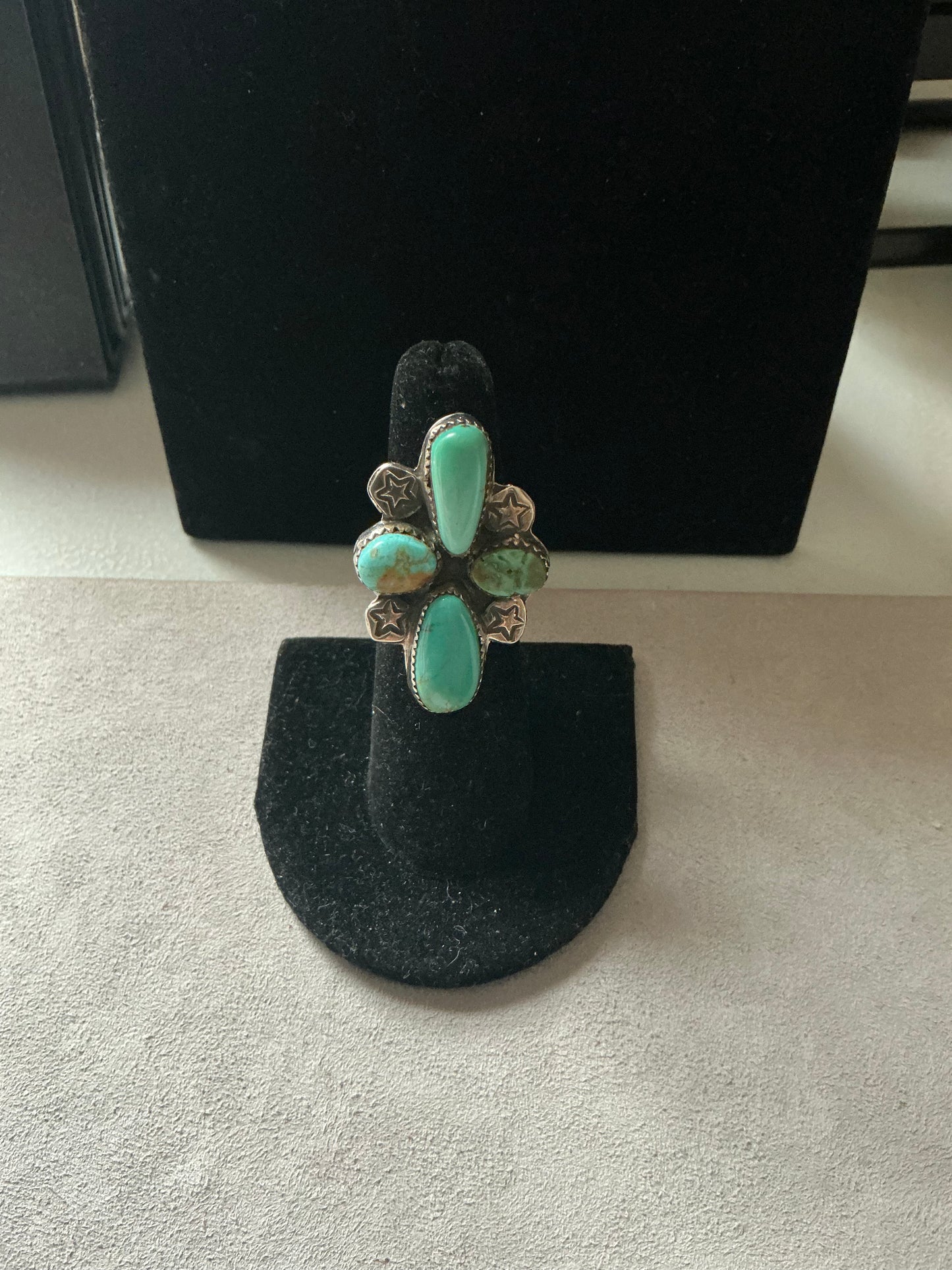 Sterling Silver Ring with Carico Lake Turquoise