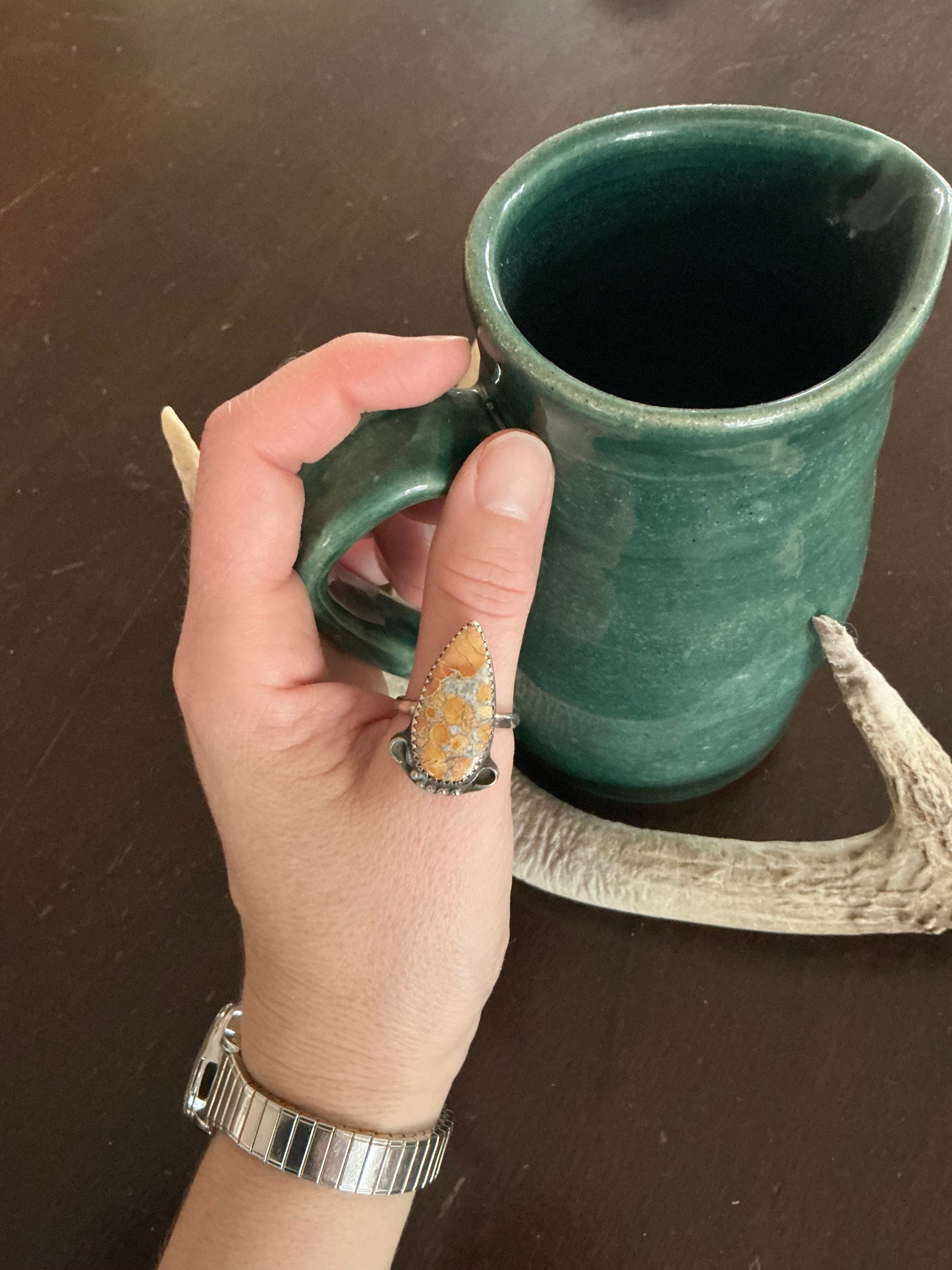 Sterling Silver Ring with Maligano Jasper