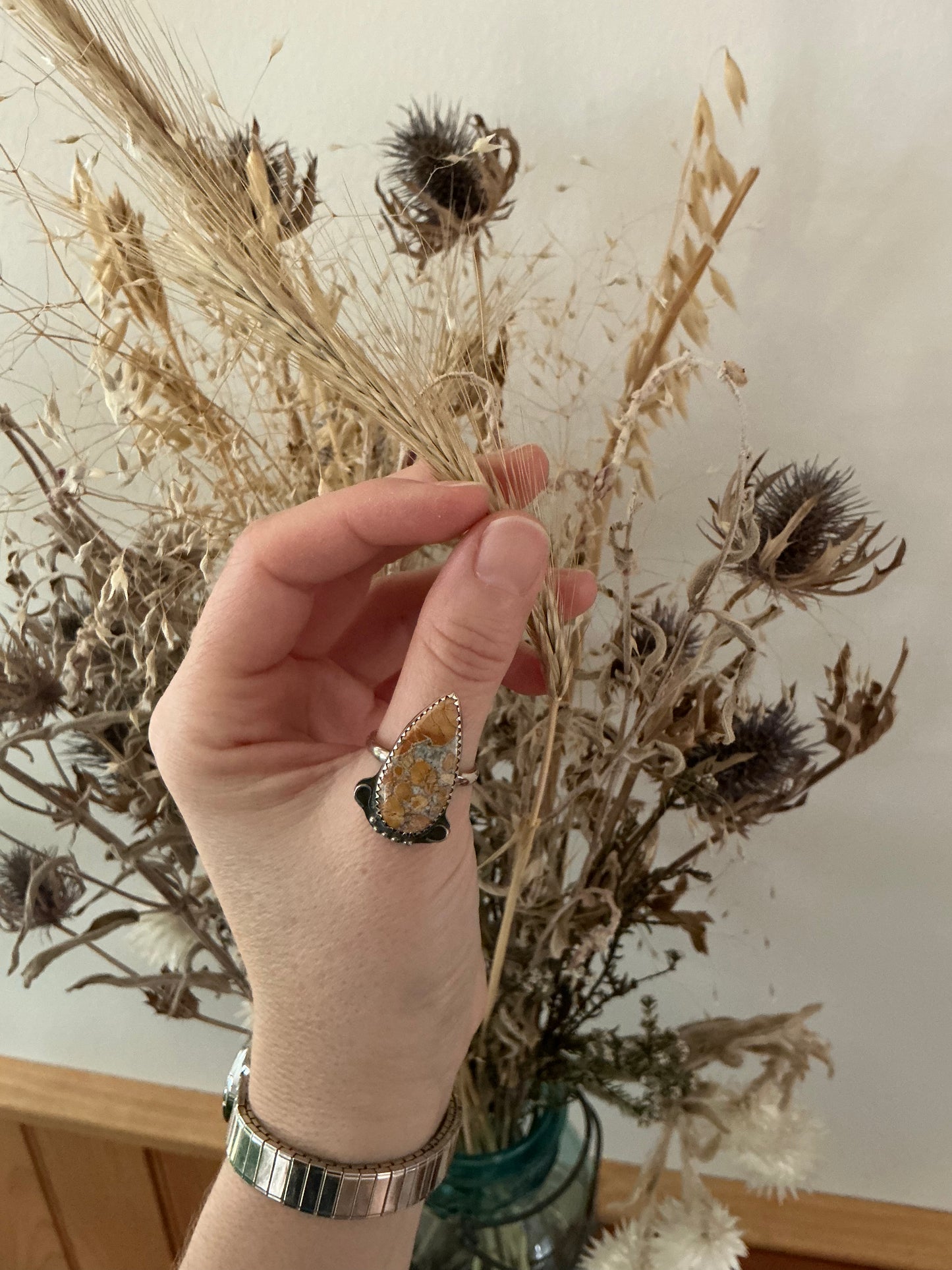 Sterling Silver Ring with Maligano Jasper