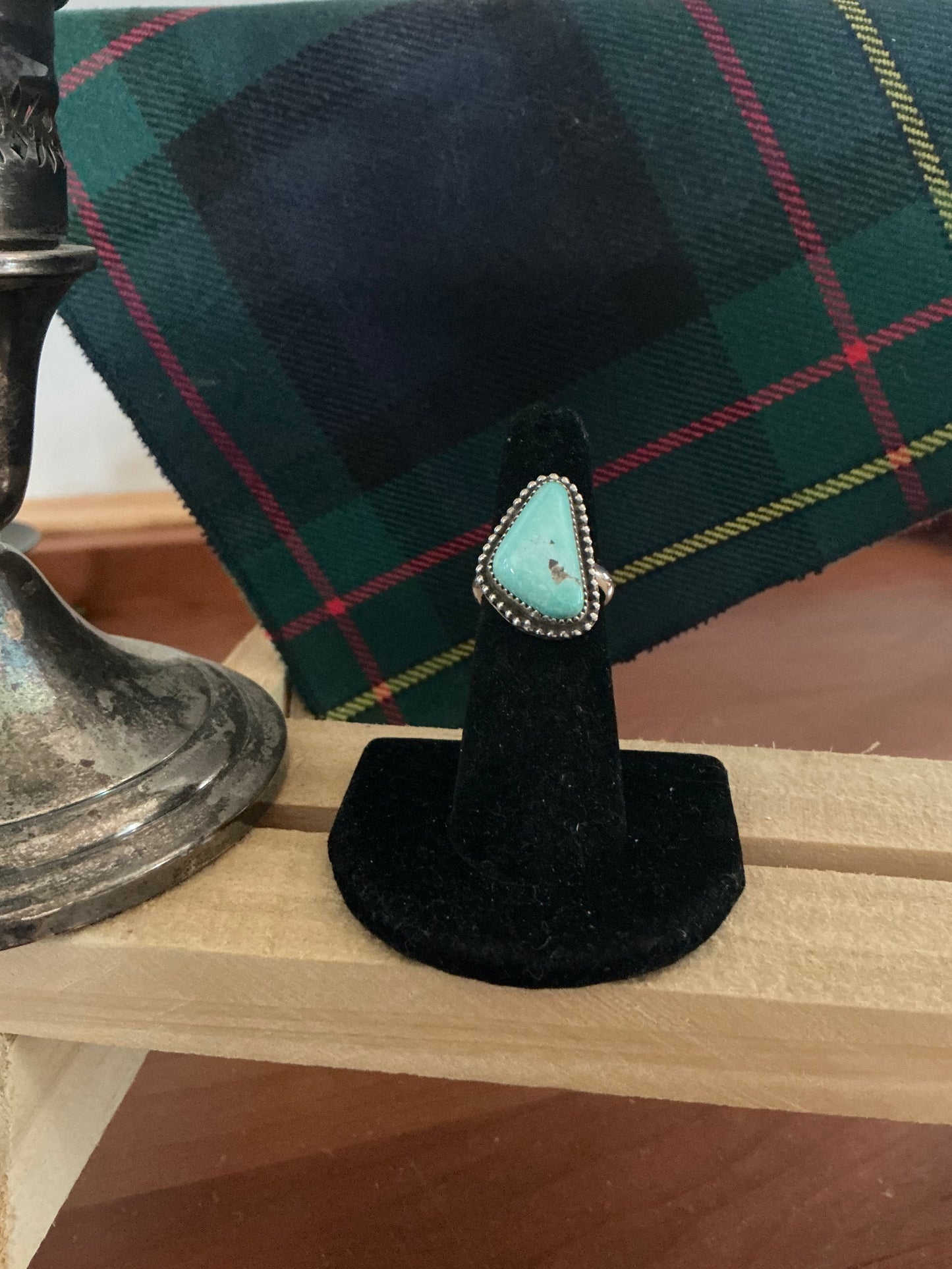 Sterling Silver Ring with Carico Lake Turquoise
