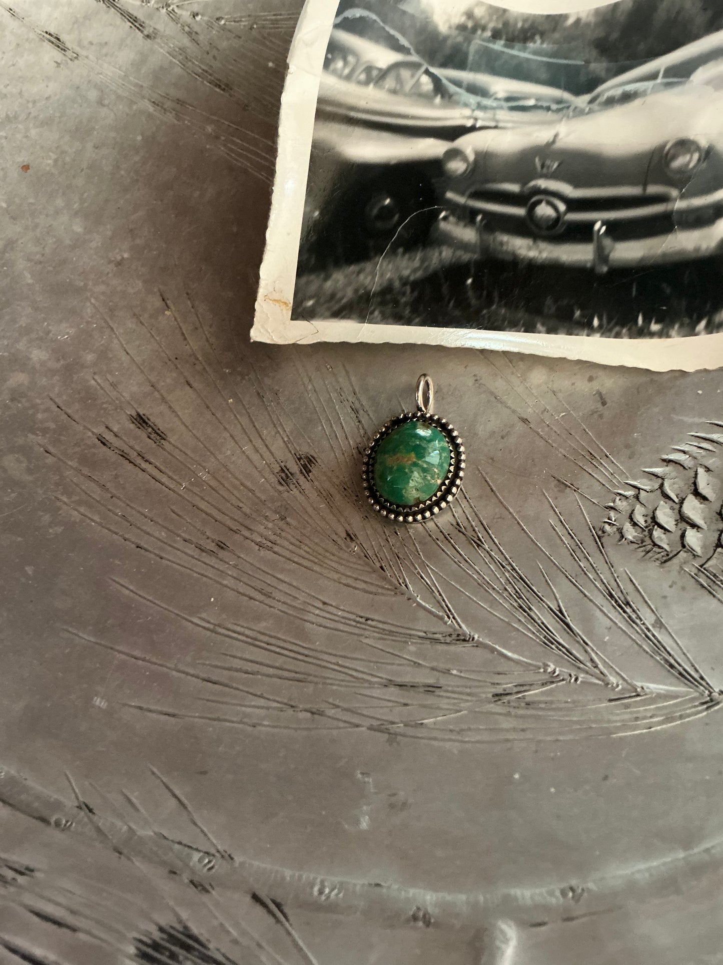 Sterling Silver with Competos Turquiose Pendent