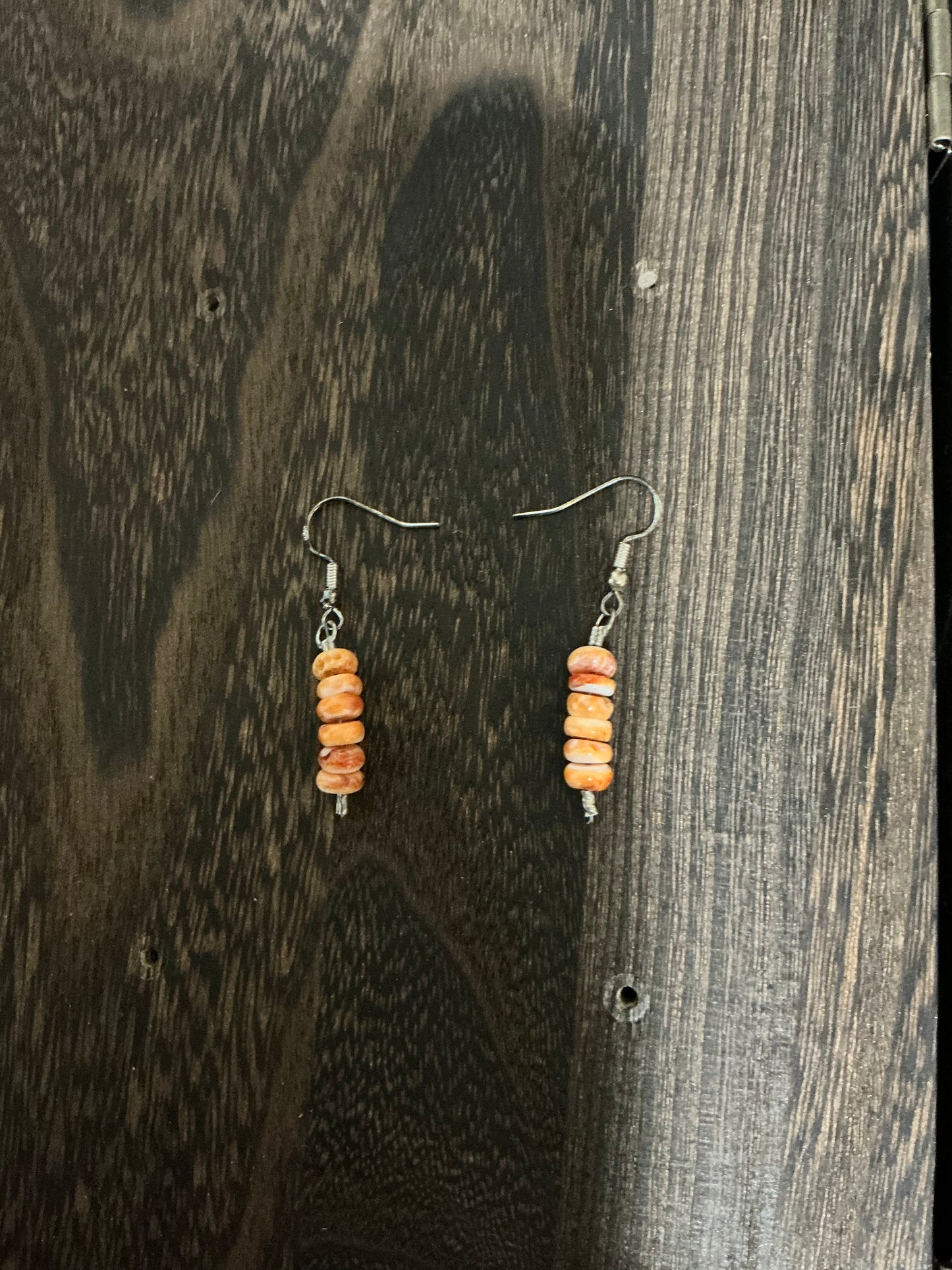 Stacked Wampum French Hook earrings