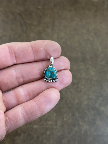 Sterling silver and Patagonia turquoise pendant