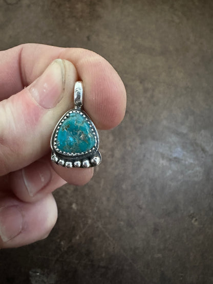 Sterling silver and Patagonia turquoise pendant