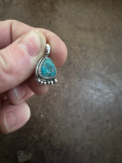 Sterling silver and Patagonia turquoise pendant