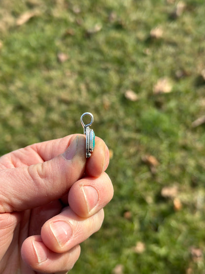 Sterling silver and Patagonia turquoise pendant