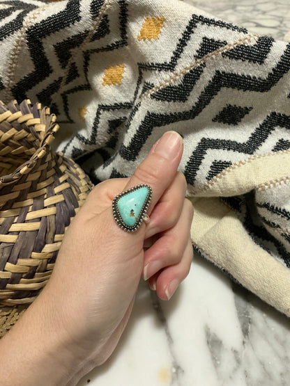 Sterling Silver Ring with Carico Lake Turquoise