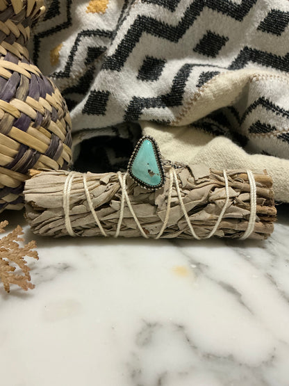 Sterling Silver Ring with Carico Lake Turquoise