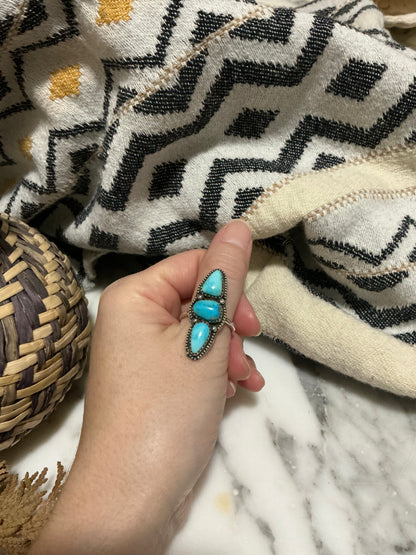 Sterling Silver Ring with Kingman Turquoise