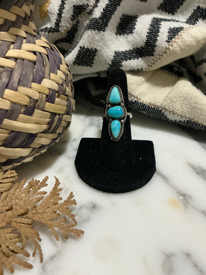 Sterling Silver Ring with Kingman Turquoise