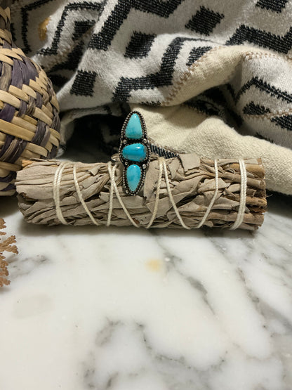 Sterling Silver Ring with Kingman Turquoise