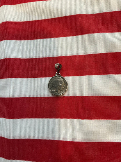 Sterling Silver 1929 Indian Head Pendent