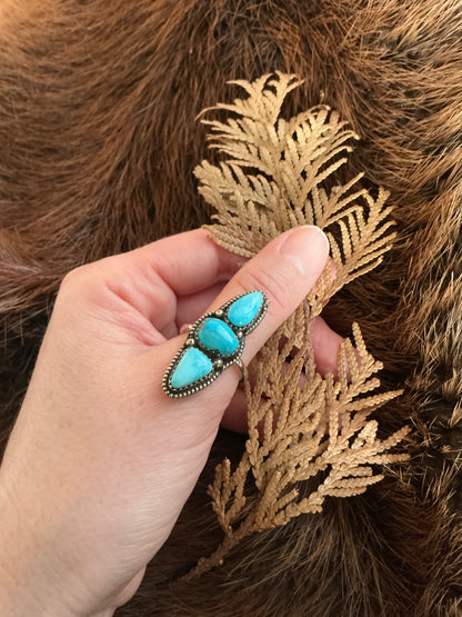Sterling Silver Ring with Kingman Turquoise