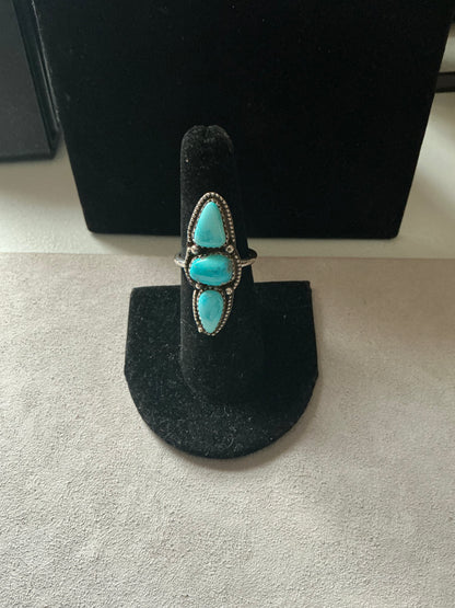 Sterling Silver Ring with Kingman Turquoise