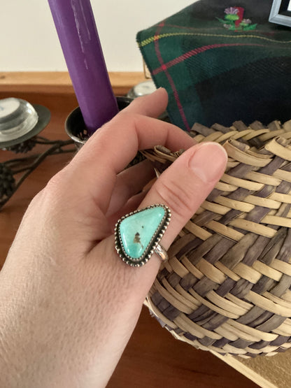 Sterling Silver Ring with Carico Lake Turquoise