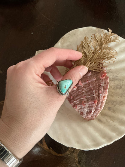 Sterling Silver Ring with Carico Lake Turquoise