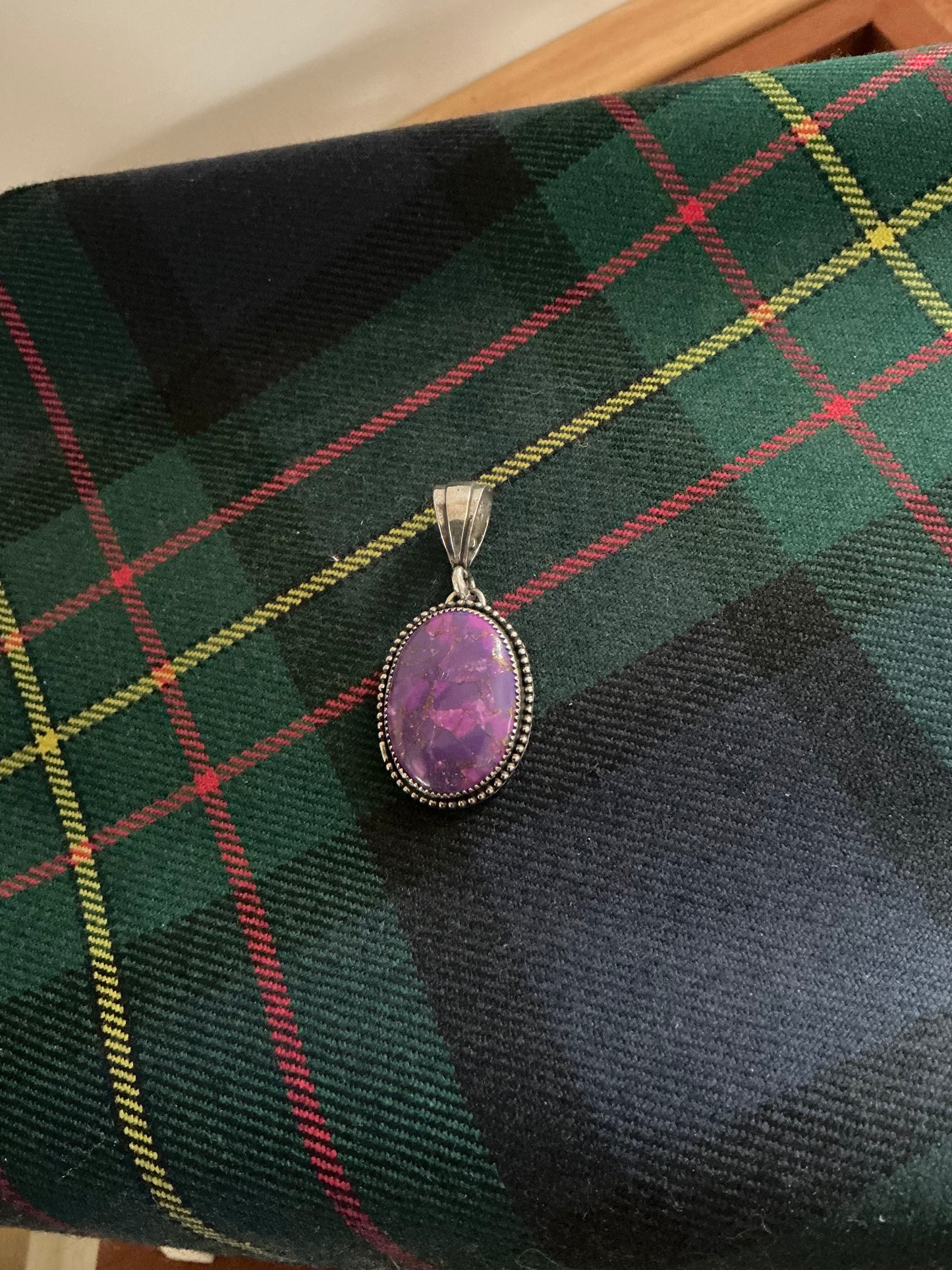 Purple Mojave Turquoise Sterling Silver Pendent