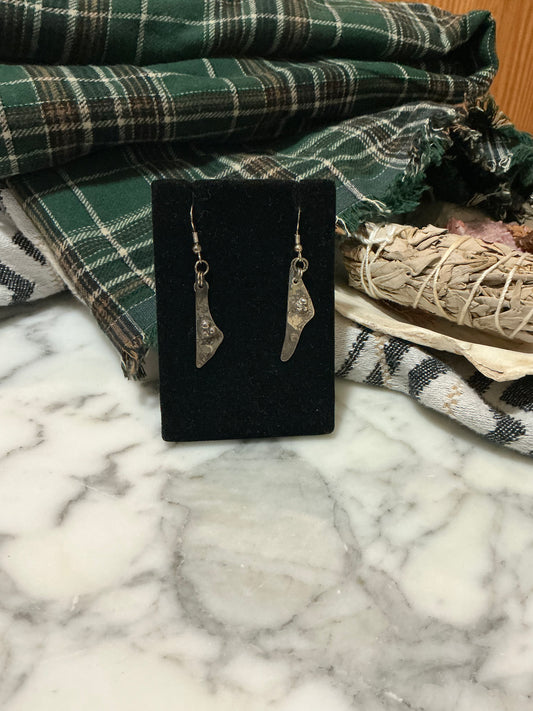 Sterling Silver Artisan French Hook earrings