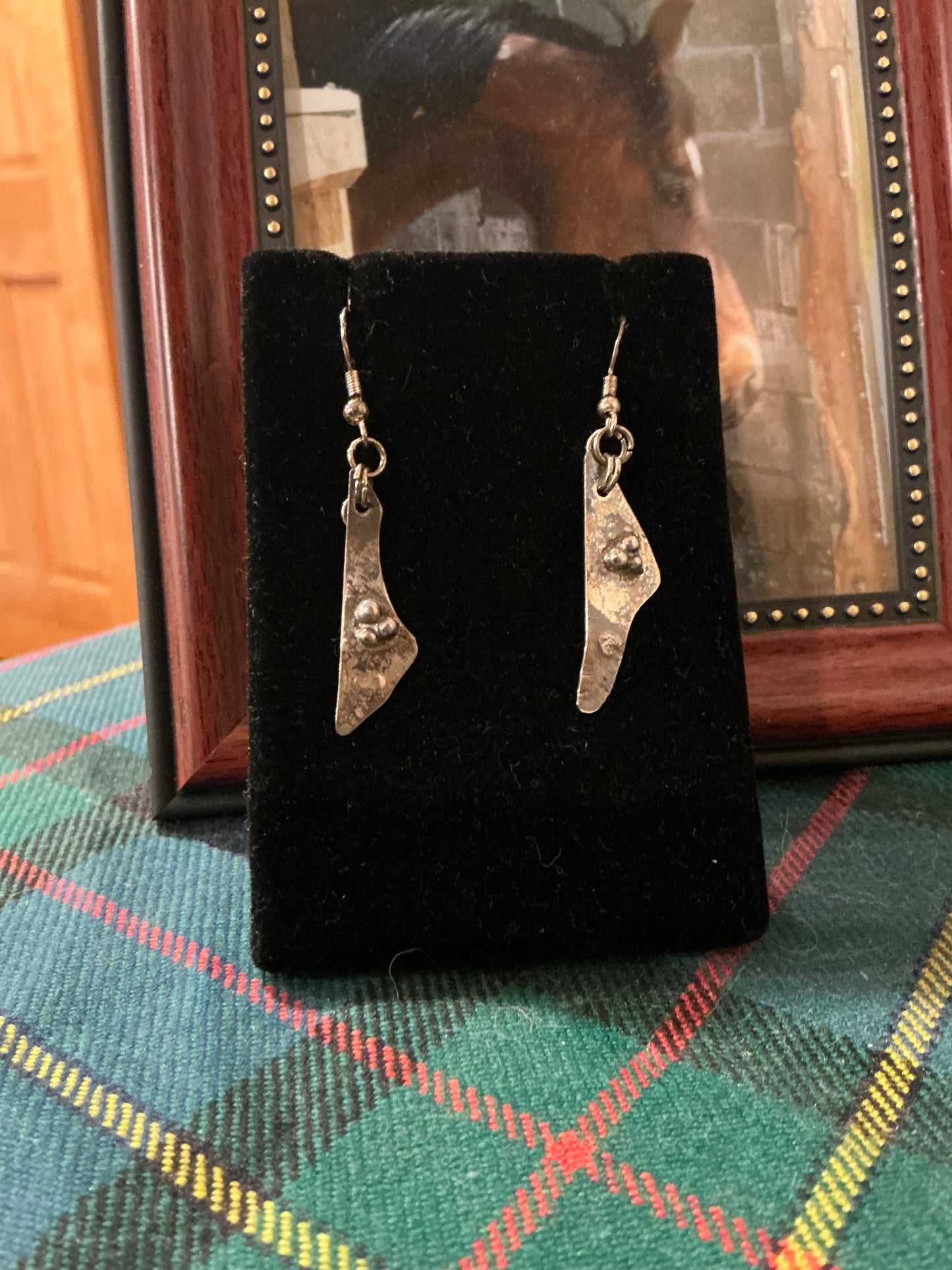 Sterling Silver Artisan French Hook earrings