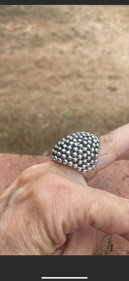 Navajo Sterling Silver Ball Dome Ring