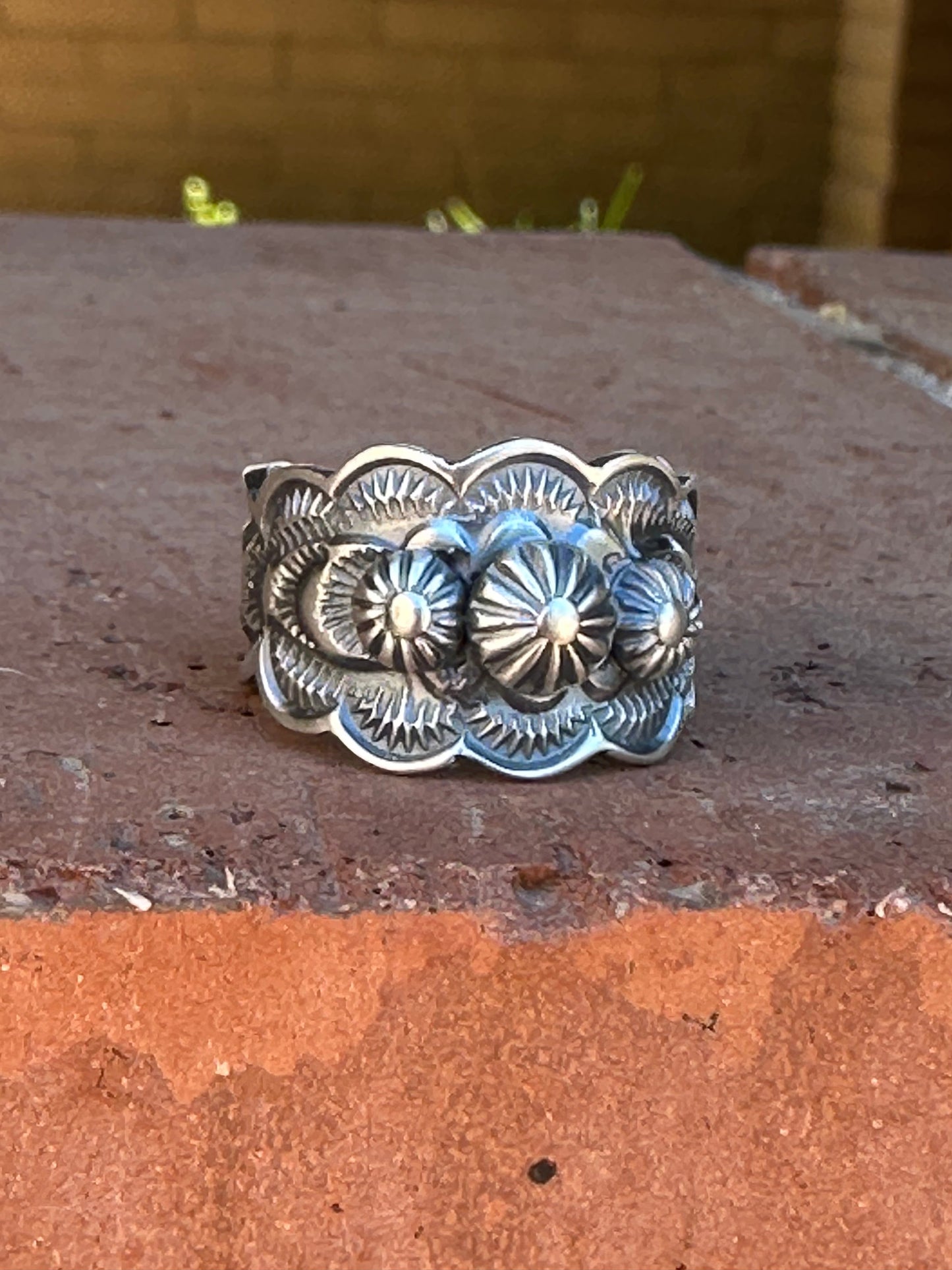 The Cassidy Sterling Flower Cigar Band Ring