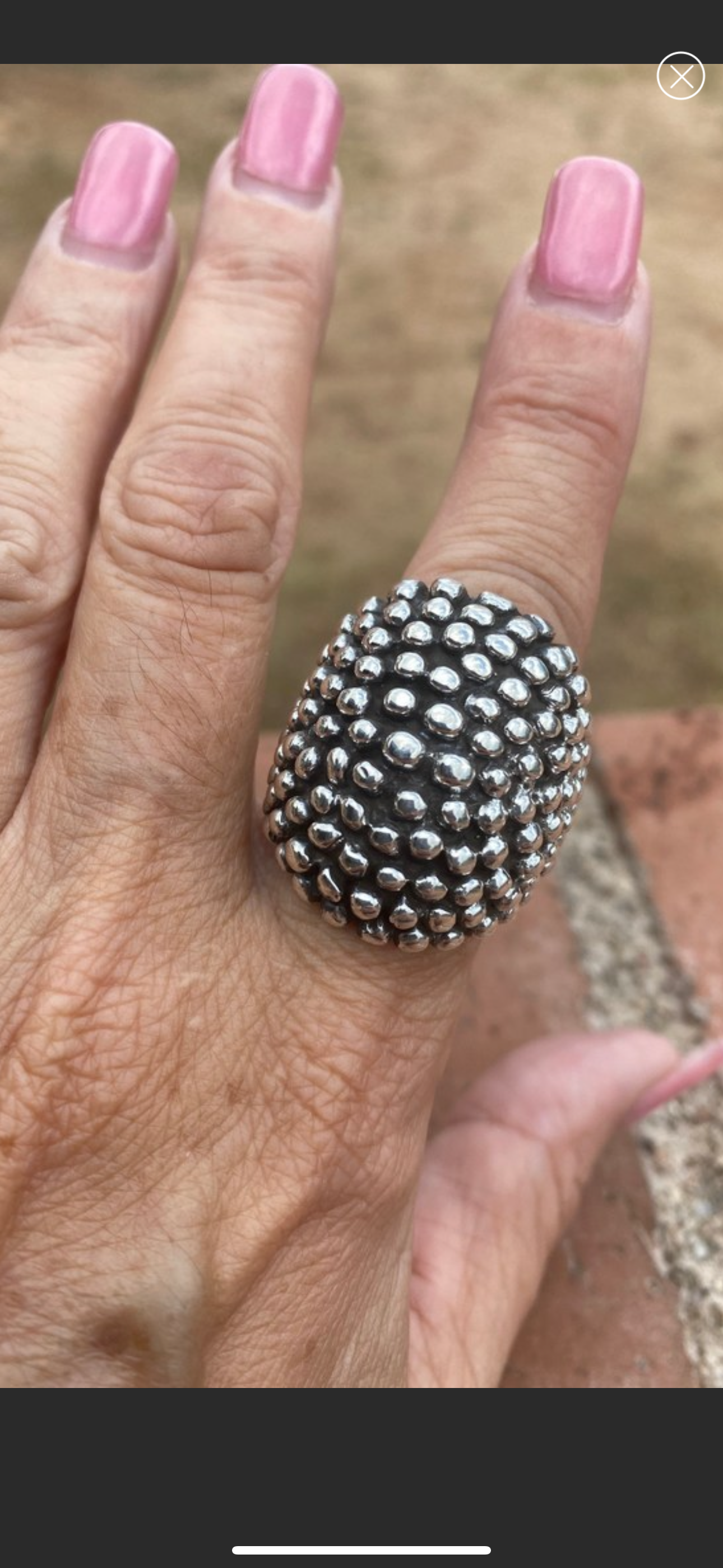 Navajo Sterling Silver Ball Dome Ring