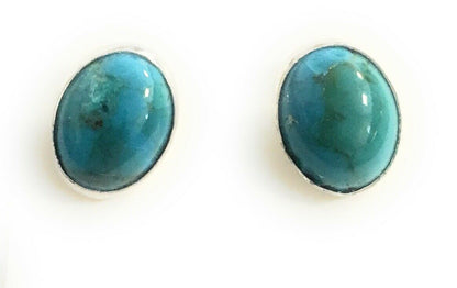 Beautiful Navajo Turquoise And Sterling Silver Studs