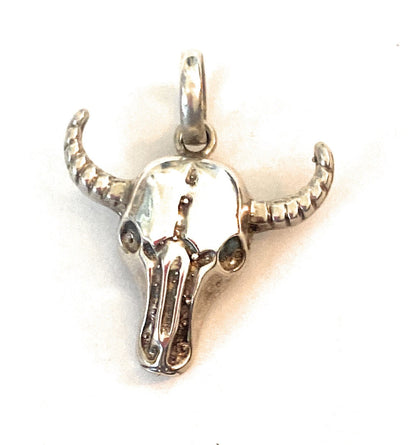 Handmade Sterling Silver Bullhead Pendant