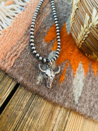 Handmade Sterling Silver Bullhead Pendant